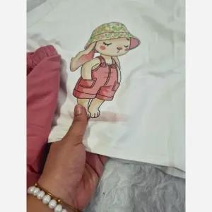 خرید اینترنتی قیمت ست تیشرت شلوارک دخترانه طرح خرگوش بانی پنبه دورس