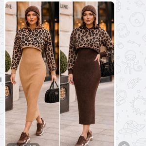 ست کراپ سارافون بافت سه نخ درجه یک تن خور شیک