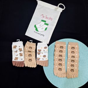 خرید انلاین جوراب انگشتی زنانه طرح تدی