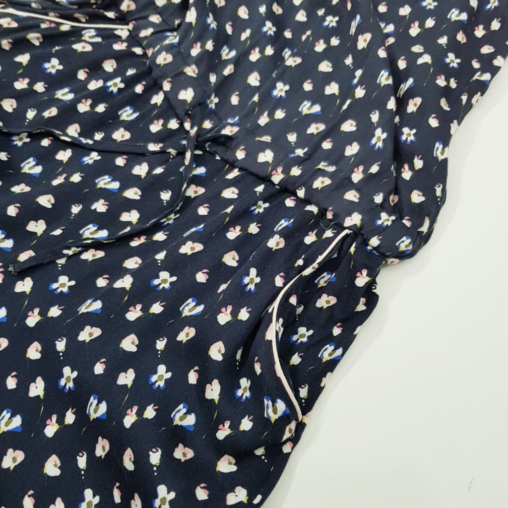خرید آنلاین سرهمی سرمه ای گلدار دخترانه ، برند Zara زارا اورجینال