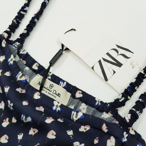 سرهمی سرمه ای گلدار دخترانه ، برند Zara زارا اورجینال