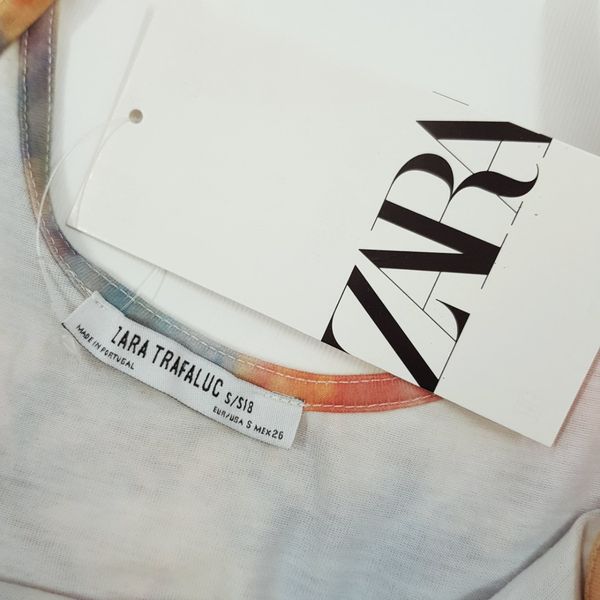 بادی گلدار آبرنگی زنانه ، برند Zara زارا اورجینال