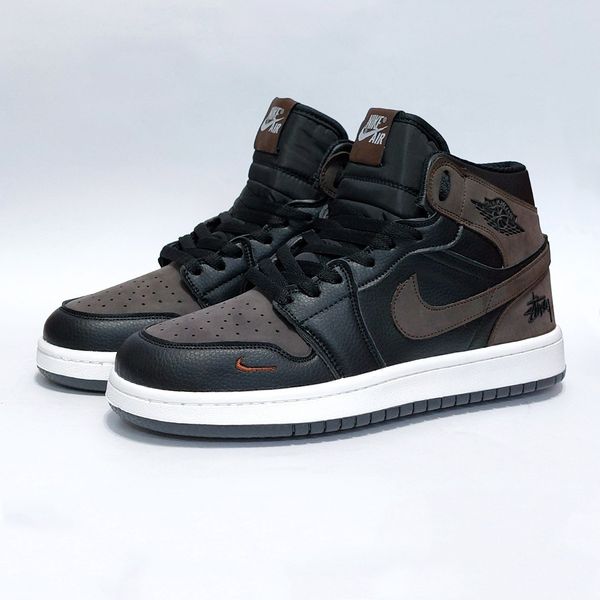 کتانی ترند جردن وان استاسی ساقدار رنگ جذاب مشکی قهوه ای Nike Jordan Stussy