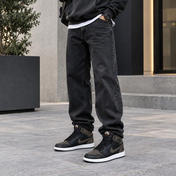 کتانی ترند جردن وان استاسی ساقدار رنگ جذاب مشکی قهوه ای Nike Jordan Stussy