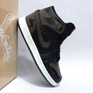خرید آنلاین کتانی ترند جردن وان استاسی ساقدار رنگ جذاب مشکی قهوه ای Nike Jordan Stussy