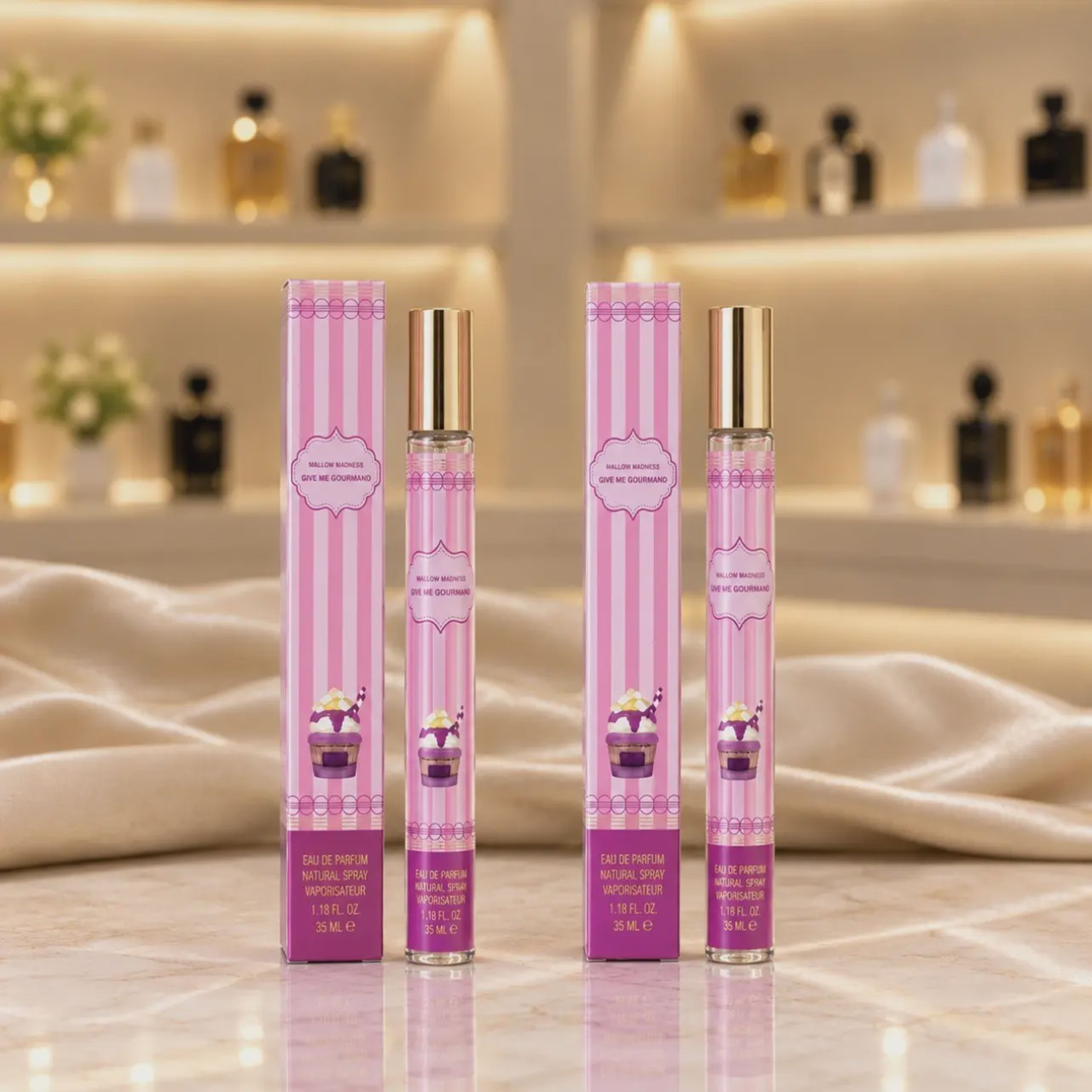 خرید اینترنتی قیمت پک 2 عددی عطر قلمی 35 میل بستنی های لطافه رایحه Mallow madness