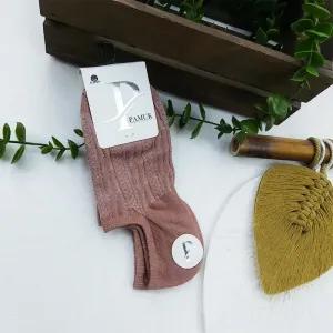 خرید اینترنتی قیمت جوراب زنانه فانتزی زیر قوزک نخی سایز 36 تا 40