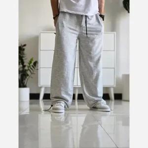 خرید اینترنتی قیمت جاگر کلوین کلین اسلش ملانژ دمپا گت دار مناسب آقا و خانم سایز XXL و XXXL طوسی مشکی برفی