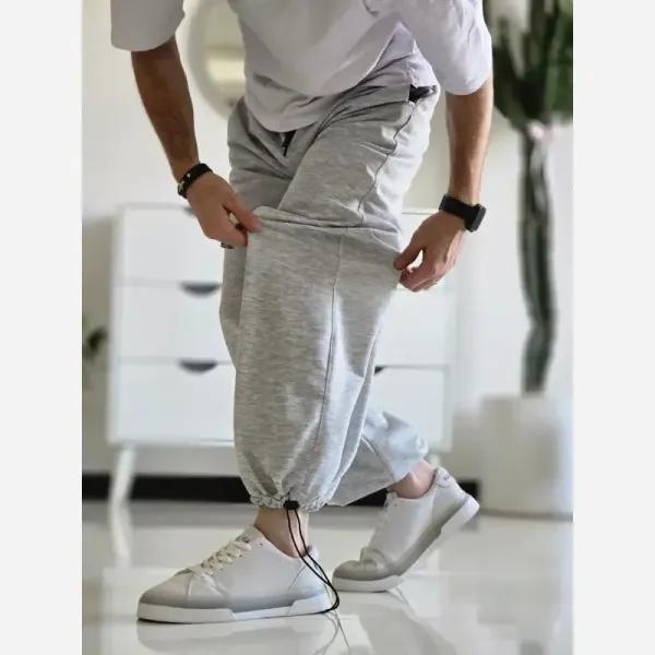 جاگر کلوین کلین اسلش ملانژ دمپا گت دار مناسب آقا و خانم سایز XXL و XXXL طوسی مشکی برفی