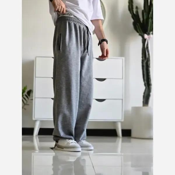 جاگر کلوین کلین اسلش ملانژ دمپا گت دار مناسب آقا و خانم سایز XXL و XXXL طوسی مشکی برفی