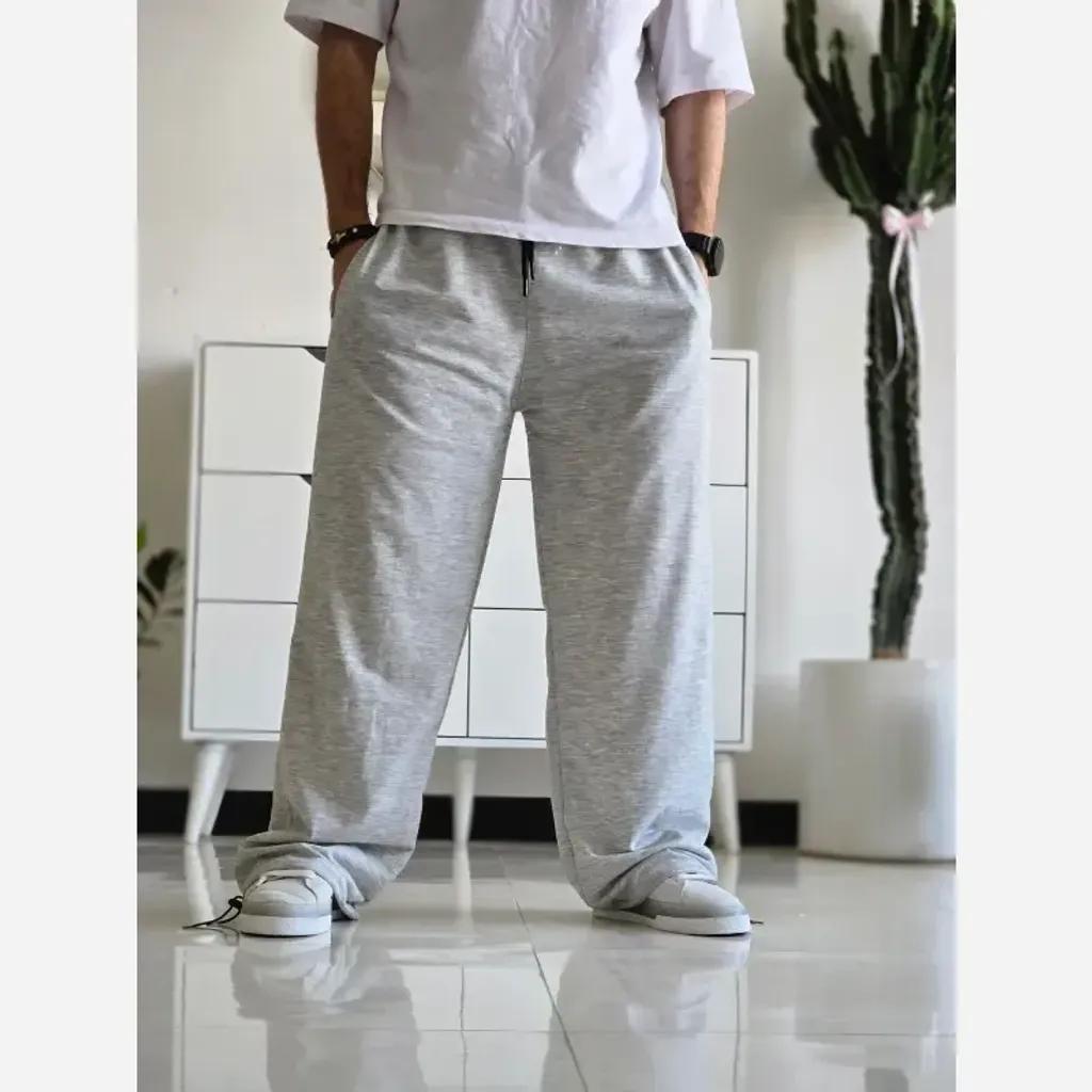 خرید اینترنتی قیمت جاگر کلوین کلین اسلش ملانژ دمپا گت دار مناسب آقا و خانم سایز XXL و XXXL طوسی مشکی برفی