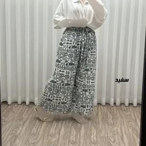 شلوار راحتی زنانه نخی فری سایز مناسب تا سایز 46 کد 2001