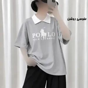 تیشرت باکسی پولوشرت زنانه نخ پنبه فری سایز
