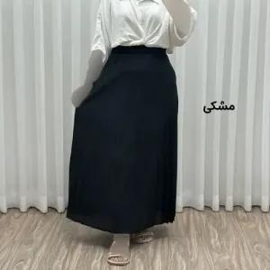 خرید اینترنتی قیمت دامن پلیسه زنانه جودون گرم بالا فری سایز (36 تا 46) بدون آستر 6 رنگ