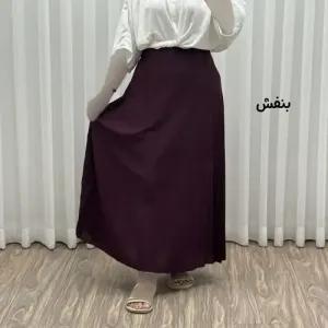 خرید اینترنتی قیمت دامن پلیسه زنانه جودون گرم بالا فری سایز (36 تا 46) بدون آستر 6 رنگ