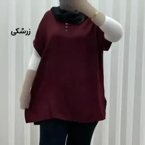 خرید اینترنتی قیمت تاپ زنانه نخی ساده سایز بزرگ فری سایز مناسب تا سایز 54