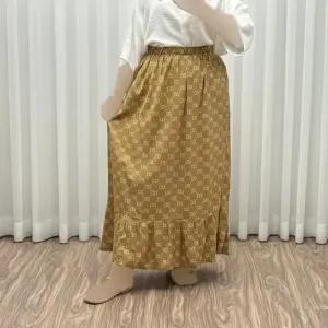 خرید اینترنتی قیمت دامن نخی زنانه و دخترانه فری سایز پارچه خارجی گوچی