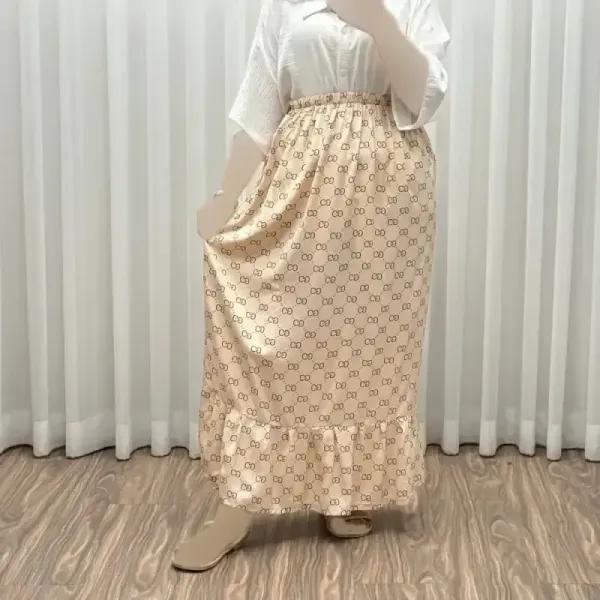 دامن نخی زنانه و دخترانه فری سایز پارچه خارجی گوچی