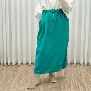 خرید اینترنتی قیمت دامن لینن شمسی کد 1371 فری سایز تا 48 قد 95 سانتیمتر چهارفصل زنانه روزمره