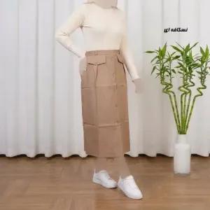 خرید اینترنتی قیمت دامن ژاکارد مجلسی زنانه و دخترانه فری سایز مناسب تا سایز 44