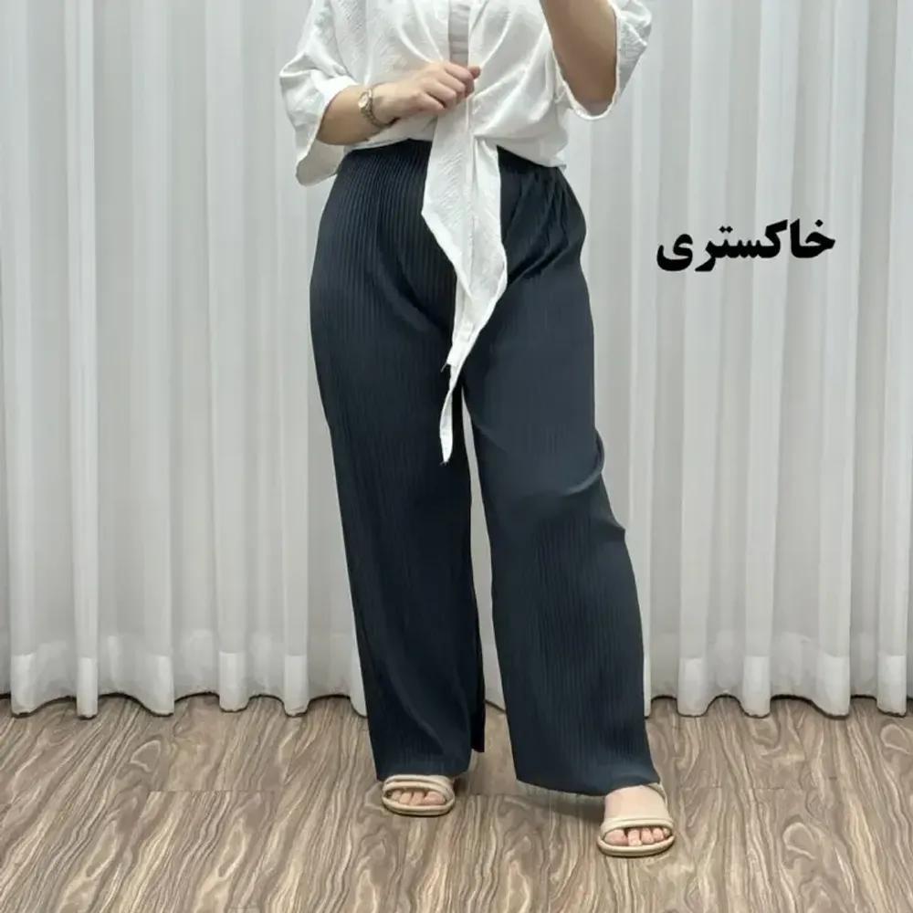 خرید اینترنتی قیمت شلوار زنانه جودون پلیسه فری سایز مناسب تا سایز 48 قد 100 سانتیمتر