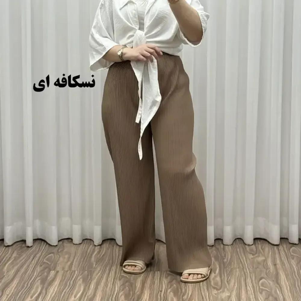 خرید اینترنتی قیمت شلوار زنانه جودون پلیسه فری سایز مناسب تا سایز 48 قد 100 سانتیمتر