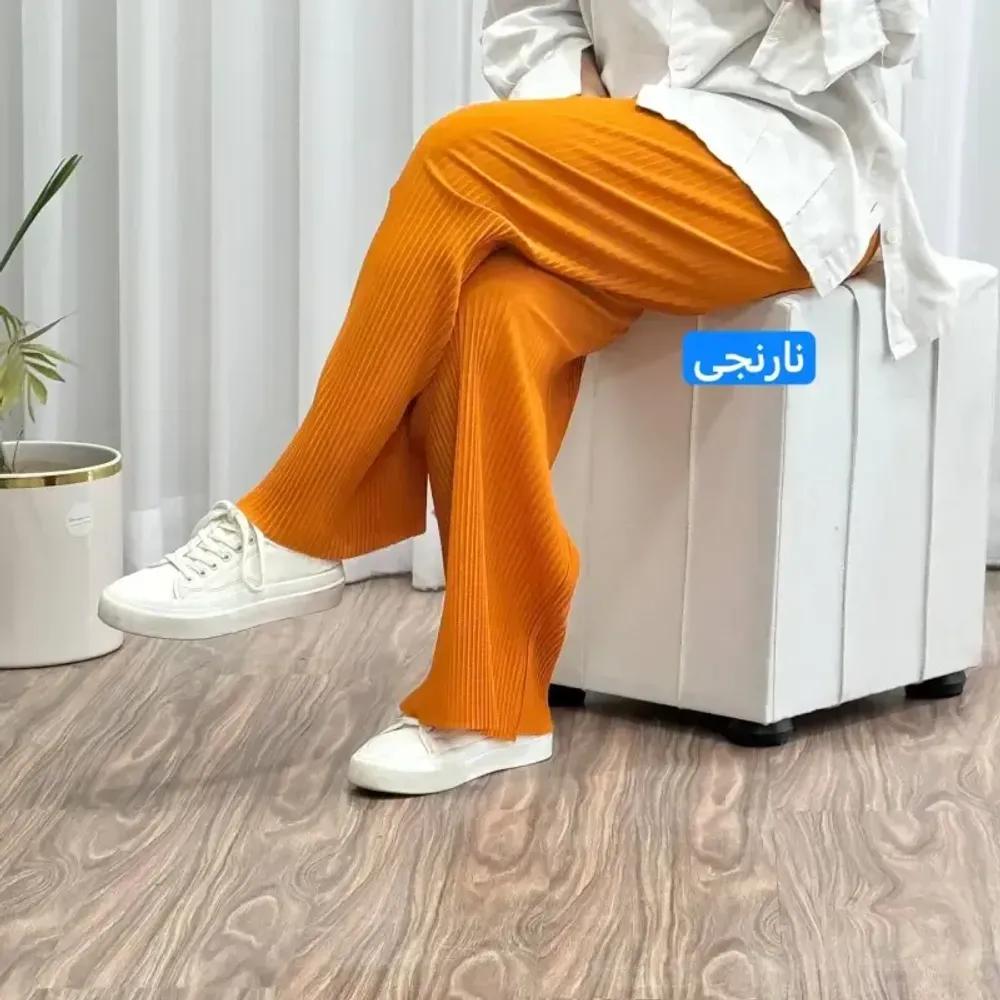 خرید اینترنتی قیمت شلوار زنانه جودون پلیسه فری سایز مناسب تا سایز 48 قد 100 سانتیمتر