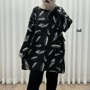 خرید اینترنتی قیمت تونیک نخی کجراه زنانه سایز بزرگ فری سایز مناسب تا سایز 56 مدل میکس