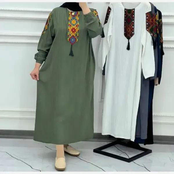 پیراهن زنانه کراش کتیبه ای فری سایز مناسب تا سایز 50