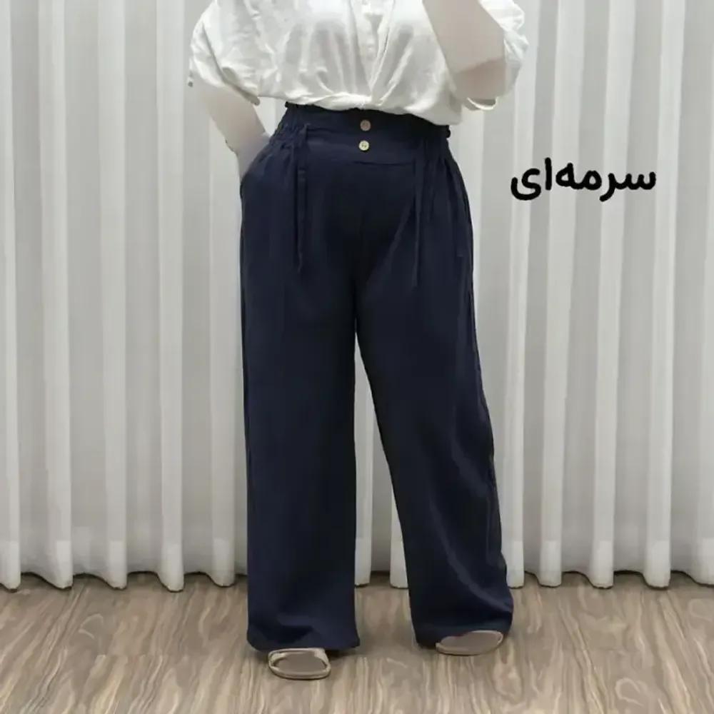 خرید اینترنتی قیمت شلوار زنانه نخی کجرا مدل برماندو فری سایز مناسب تا سایز 54 چهارفصل