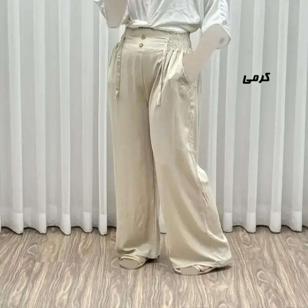 خرید اینترنتی قیمت شلوار زنانه نخی کجرا مدل برماندو فری سایز مناسب تا سایز 54 چهارفصل