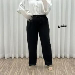 خرید اینترنتی قیمت شلوار کریشه زنانه فری سایز مناسب تا سایز 46 مدل راحتی و چهارفصل