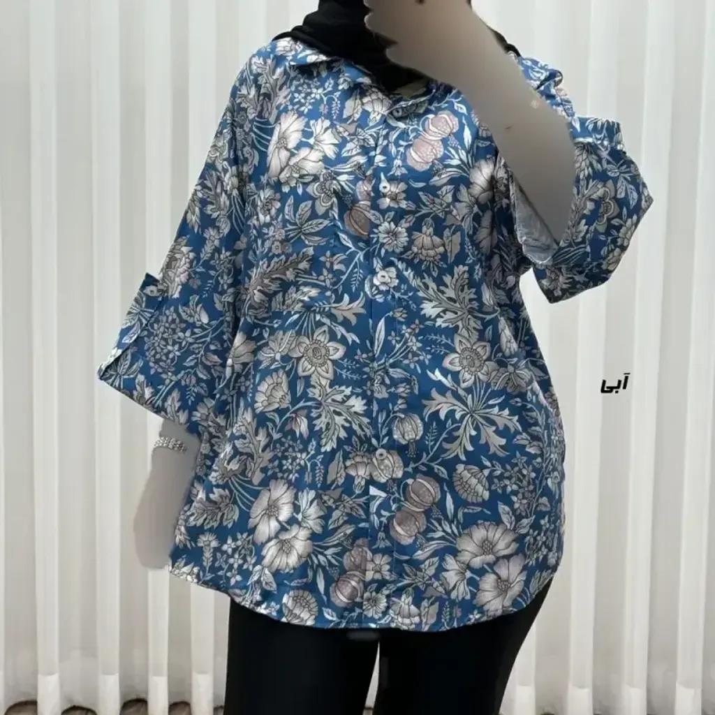 خرید اینترنتی قیمت شومیز زنانه بوگاتی دکمهدار فری سایز مناسب تا سایز 50