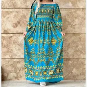خرید اینترنتی قیمت پیراهن کریشه هندی طرح آمیتا فری سایز تا 54 قد 135 شسته شده بدون آبرفت رنگ رفت