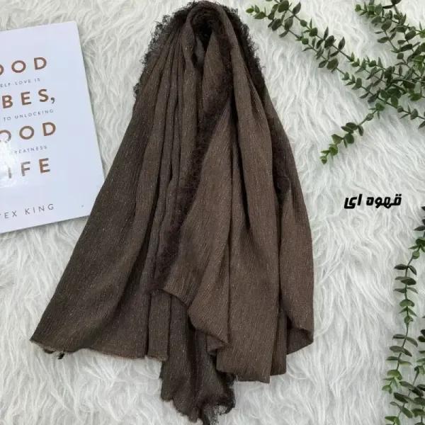شال لمه دور ریش نخی ابعاد 75 در 195 سانتیمتر