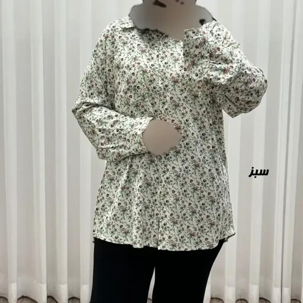 خرید اینترنتی قیمت شومیز نخی جلوباز زنانه و دخترانه پارچه خارجی بدون آبرفت و چروک