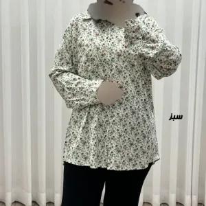 شومیز نخی جلوباز زنانه و دخترانه پارچه خارجی بدون آبرفت و چروک