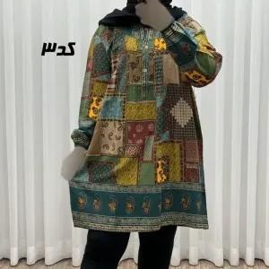 خرید اینترنتی قیمت تونیک نخی وارداتی طرح چهل تیکه سایز بزرگ زنانه و دخترانه کد 1612