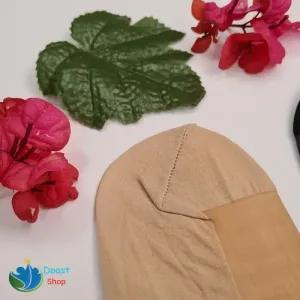 خرید اینترنتی قیمت جوراب قایقی زنانه شیشهای هلن مشکی و کرم تولید ملی روزمره
