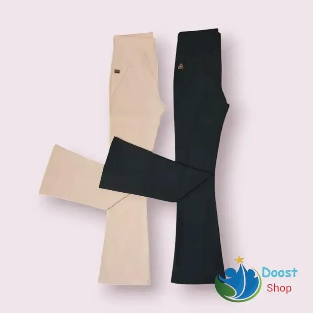 خرید اینترنتی قیمت شلوار دمپا گشاد زنانه بنگال رنگ مشکی قد 100
