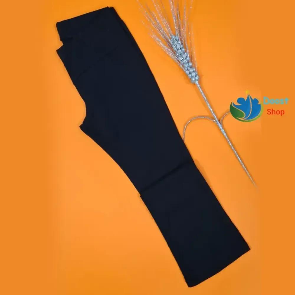 خرید اینترنتی قیمت شلوار دمپا گشاد زنانه بنگال رنگ مشکی قد 100