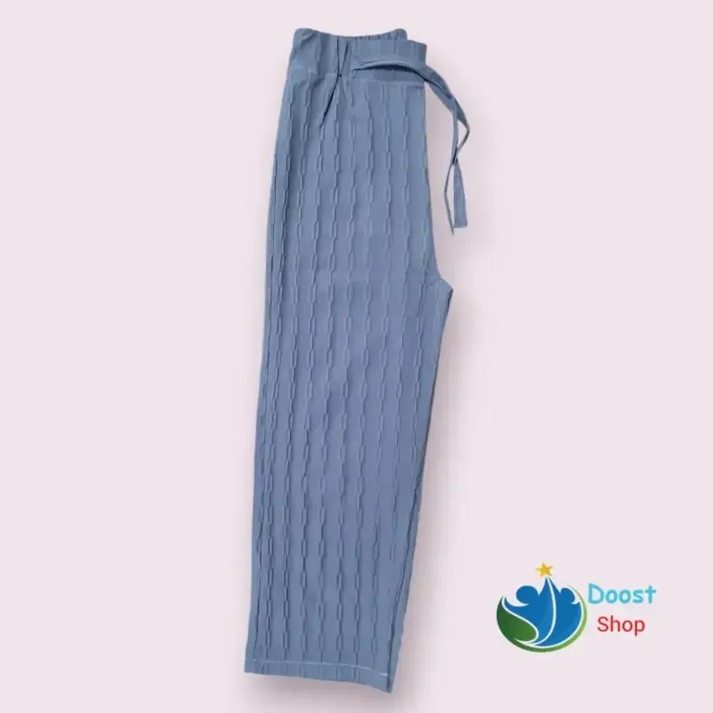 خرید اینترنتی قیمت شلوار زنانه بگ آیوا طرح زنجیری قد 100 سایز 38 تا 48