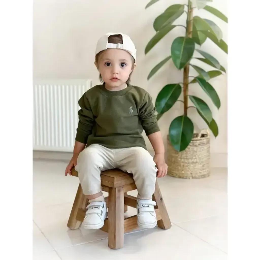 خرید اینترنتی قیمت بلوز بیسکوییتی تمام نخ اسپرت زنانه پاییزه خنک