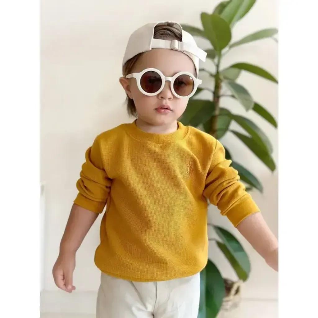 خرید اینترنتی قیمت بلوز بیسکوییتی تمام نخ اسپرت زنانه پاییزه خنک