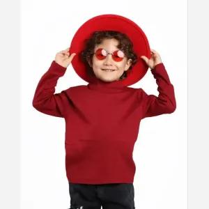 خرید اینترنتی قیمت بلوز یقه اسکی بچگانه پنبهای اسپرت دخترانه و پسرانه سایز 55 و 60