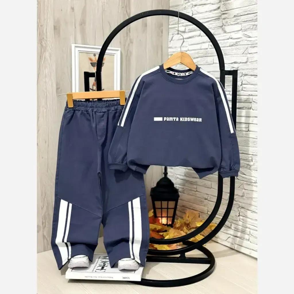 خرید اینترنتی قیمت بلوز شلوار بگ اسپرت دخترانه و پسرانه دورس دو نخ سایز 50 تا 65