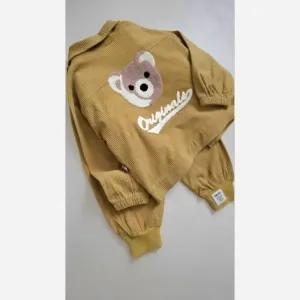 خرید اینترنتی قیمت ست سه تیکه مخمل کبریتی اسپرت دخترانه و پسرانه وارداتی مناسب 1 تا 5 سال و نیم