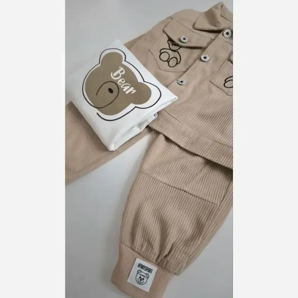 خرید اینترنتی قیمت ست سه تیکه مخمل کبریتی اسپرت دخترانه و پسرانه وارداتی مناسب 1 تا 5 سال و نیم
