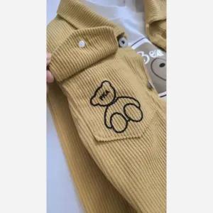 خرید اینترنتی قیمت ست سه تیکه مخمل کبریتی اسپرت دخترانه و پسرانه وارداتی مناسب 1 تا 5 سال و نیم