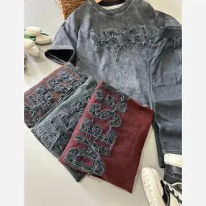 خرید اینترنتی قیمت ست بلوز شلوارک پسرانه طرح سنگ شور اسپرت نخ پنبه